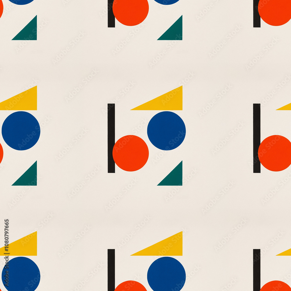 Colorful geometric patterns create a dynamic visual rhythm in modern design space Colorful geometric patterns create a dynamic visual rhythm in modern design space