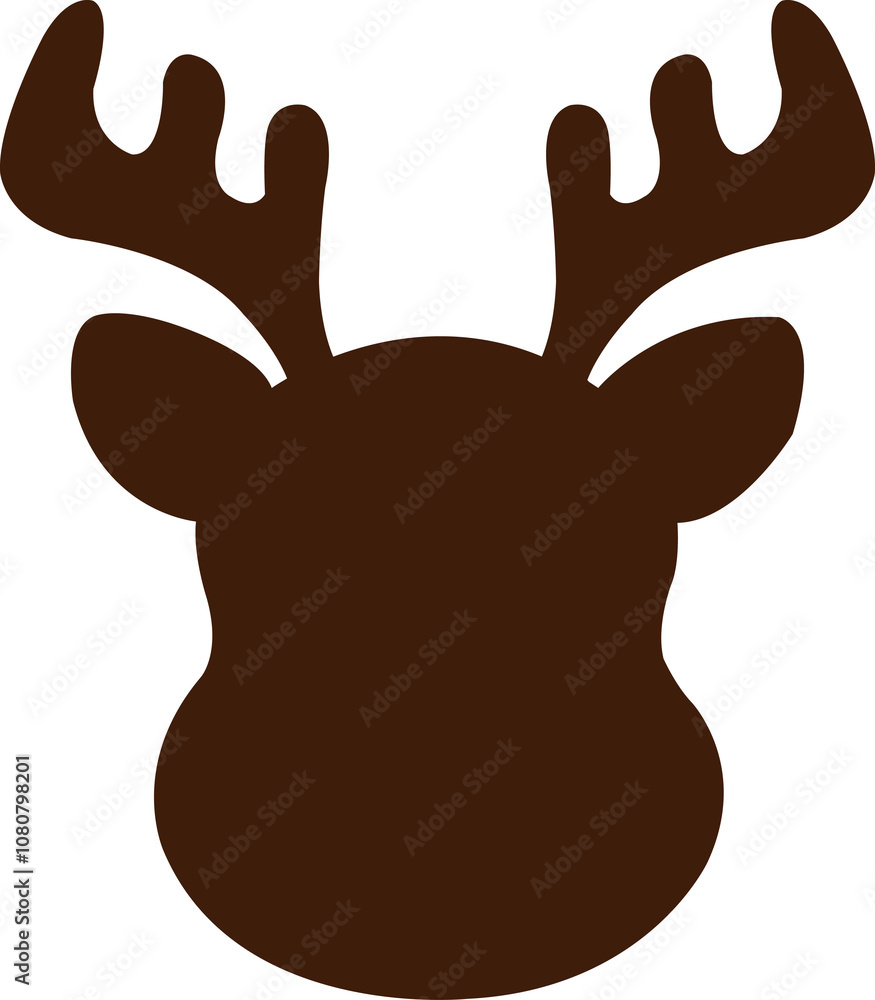Reindeer Christmas clip art design on plain white transparent isolated background for card, shirt, hoodie, sweatshirt, apparel, card, tag, mug, icon, poster or badge Reindeer Christmas clip art design on plain white transparent isolated background for card, shirt, hoodie, sweatshirt, apparel, card, tag, mug, icon, poster or badge