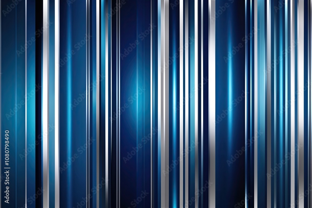 Vivid Abstract Backdrop with Luminous Stripes of Color in Deep Blue and Silver Vivid Abstract Backdrop with Luminous Stripes of Color in Deep Blue and Silver