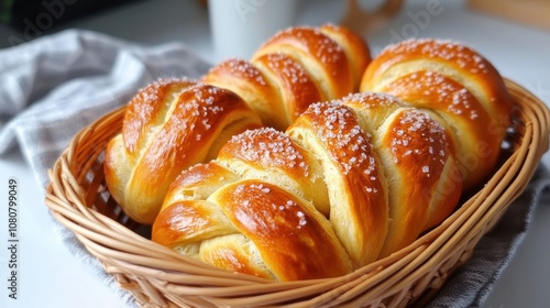 Wallpaper Mural Soft Pretzels with Golden Crust and Coarse Salt Torontodigital.ca