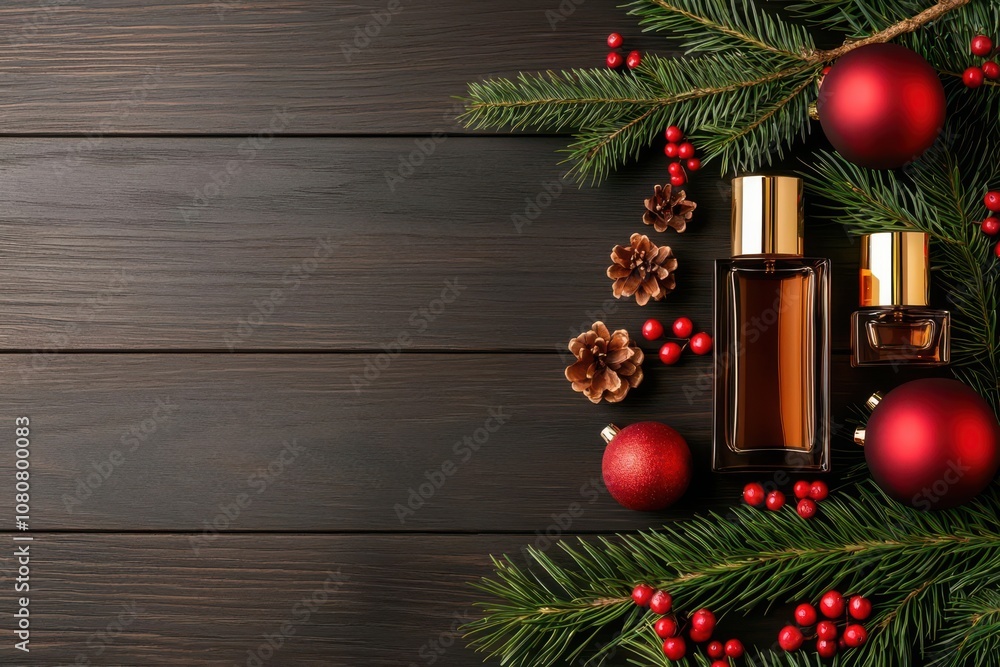 christmas sale concept. Festive digital banner ad with Exclusive Holiday Deals and images of luxurious Christmas gift sets christmas sale concept. Festive digital banner ad with Exclusive Holiday Deals and images of luxurious Christmas gift sets