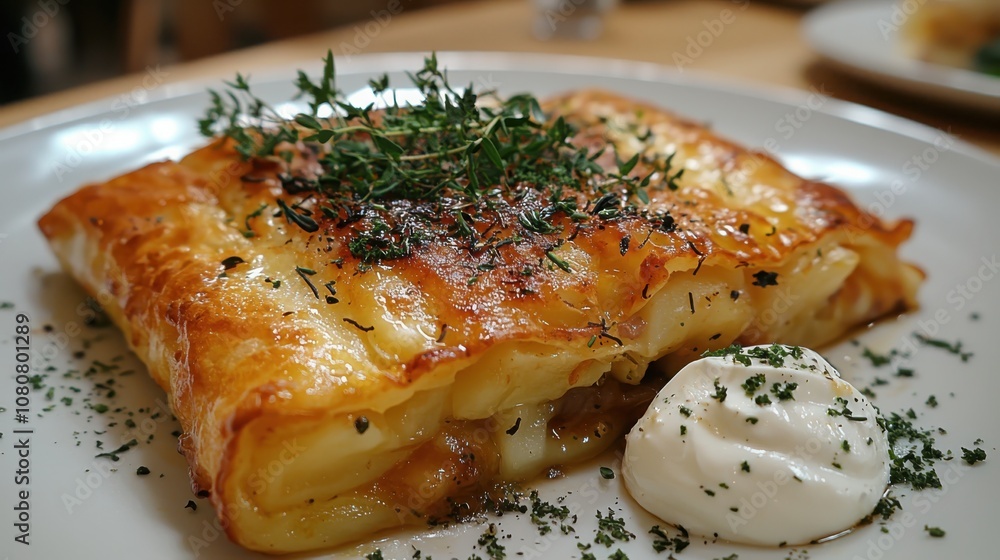 Savor the rich flavors of traditional polish pierogi stuffed with creamy potatoes and cheese Savor the rich flavors of traditional polish pierogi stuffed with creamy potatoes and cheese