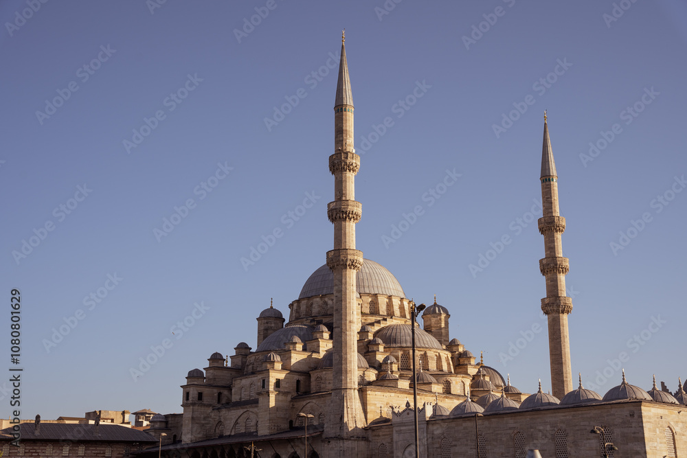 Fototapeta premium Minarets of a beautiful Istanbul mosque