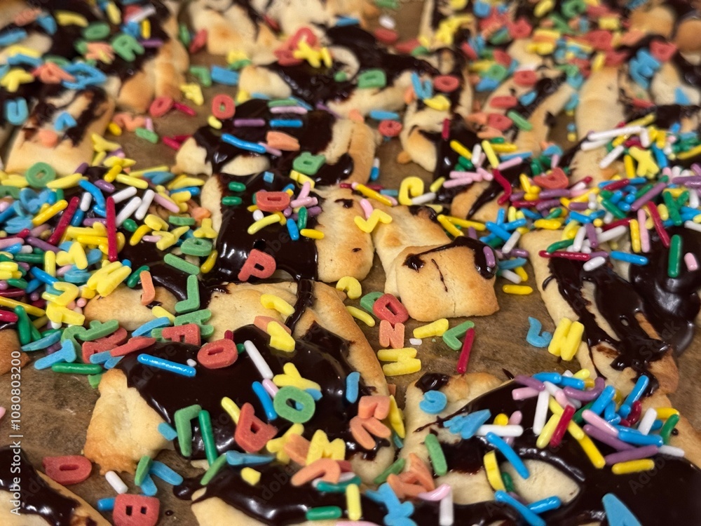 Chocolate Covered Cookies with Sprinkles Chocolate Covered Cookies with Sprinkles