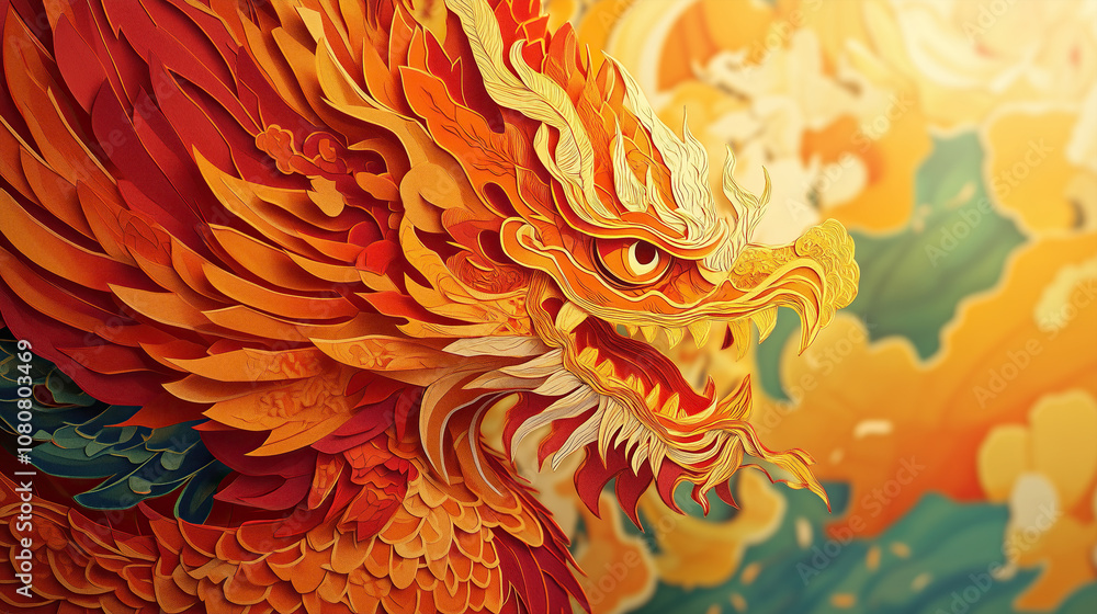 paper cut illustration for Happy Chinese New Year banner paper cut illustration for Happy Chinese New Year banner