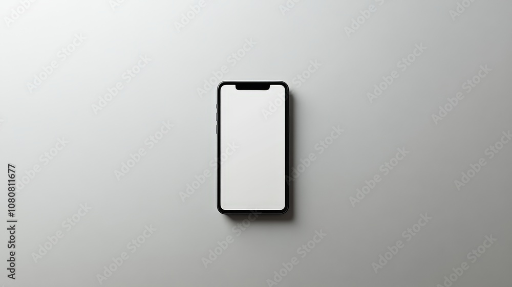 phone with blank white screen on white background phone with blank white screen on white background
