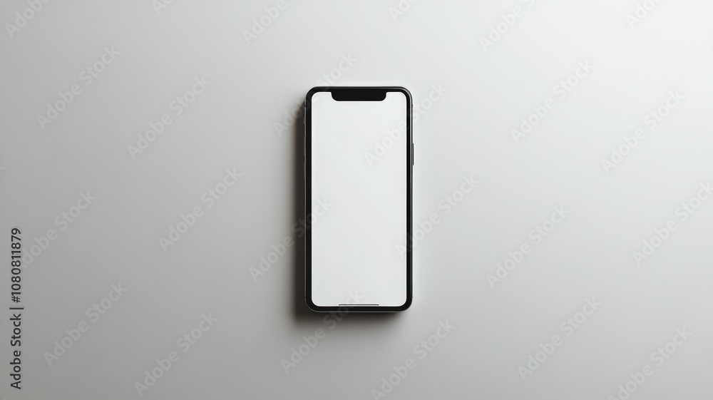 phone with blank white screen on white background phone with blank white screen on white background