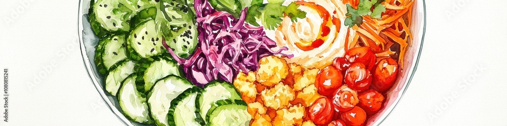 Obraz premium Create a delicious and colorful healthy bowl with fresh ingredients for a wholesome meal experience