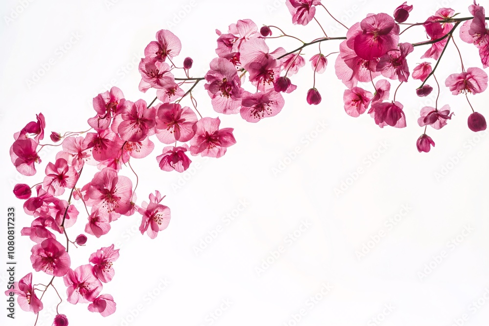 Pink Cherry Blossoms Branch, Delicate Floral Spring Bloom, Romantic Botanical Beauty, Closeup Nature Photography, Soft Petals, Elegant Flowers, Vibrant Flora, Peaceful Tranquil Scene Pink Cherry Blossoms Branch, Delicate Floral Spring Bloom, Romantic Botanical Beauty, Closeup Nature Photography, Soft Petals, Elegant Flowers, Vibrant Flora, Peaceful Tranquil Scene