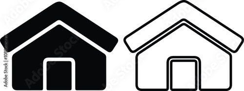 Simple House Icon Silhouette Outline