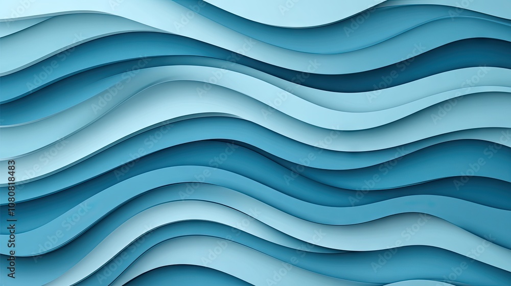 Abstract Waves of Blue and Aqua in a Layered Design Creating a Calm and Serene Atmosphere for Backgrounds and Modern Art Applications Abstract Waves of Blue and Aqua in a Layered Design Creating a Calm and Serene Atmosphere for Backgrounds and Modern Art Applications