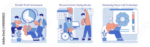 Work Burnout Prevention. Flat Vector Illustration