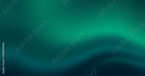 A serene, abstract gradient with smooth green and teal hues blending into darker shades, resembling the tranquil flow of northern lights.