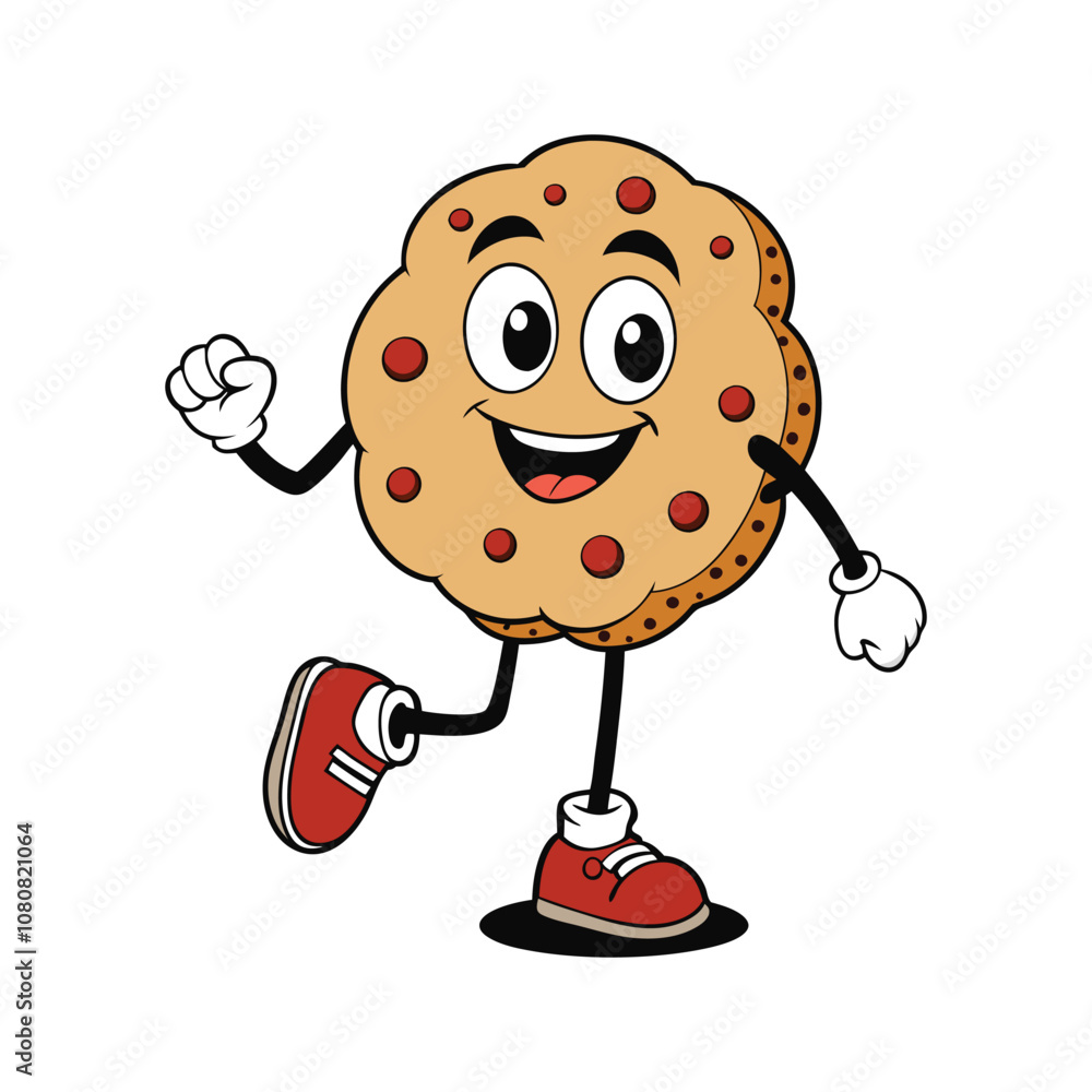 Funny Cookies Vector Cartoon Illustration Funny Cookies Vector Cartoon Illustration