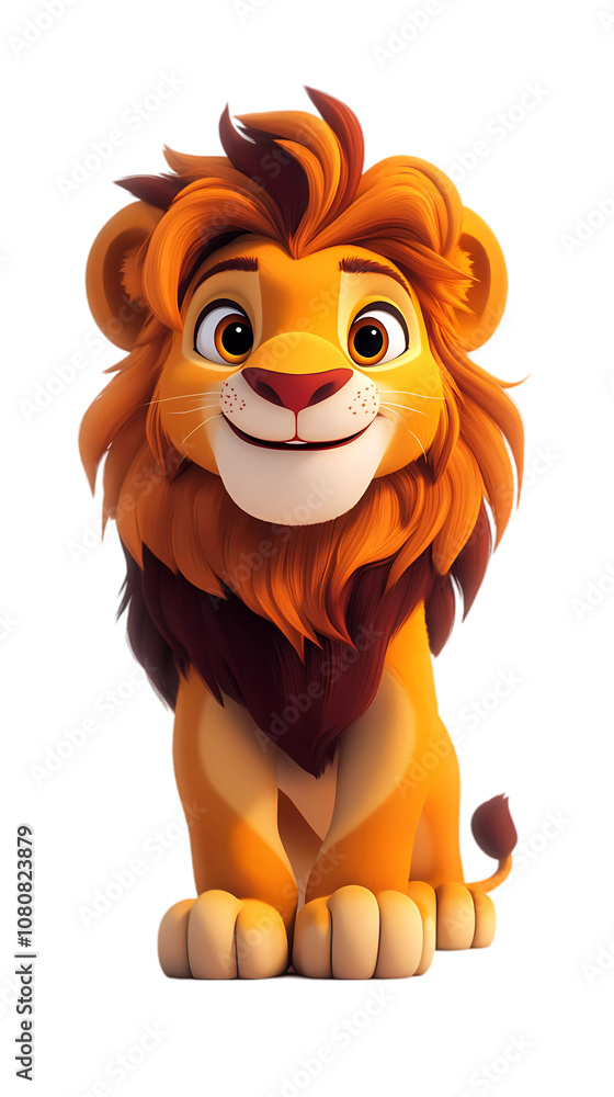 Lion cartoon isolated on transparent background. png. clipart. lion with a fluffy orange mane, sitting confidently. Perfect for bold designs, children’s stories, or wildlife-themed projects Lion cartoon isolated on transparent background. png. clipart. lion with a fluffy orange mane, sitting confidently. Perfect for bold designs, children’s stories, or wildlife-themed projects