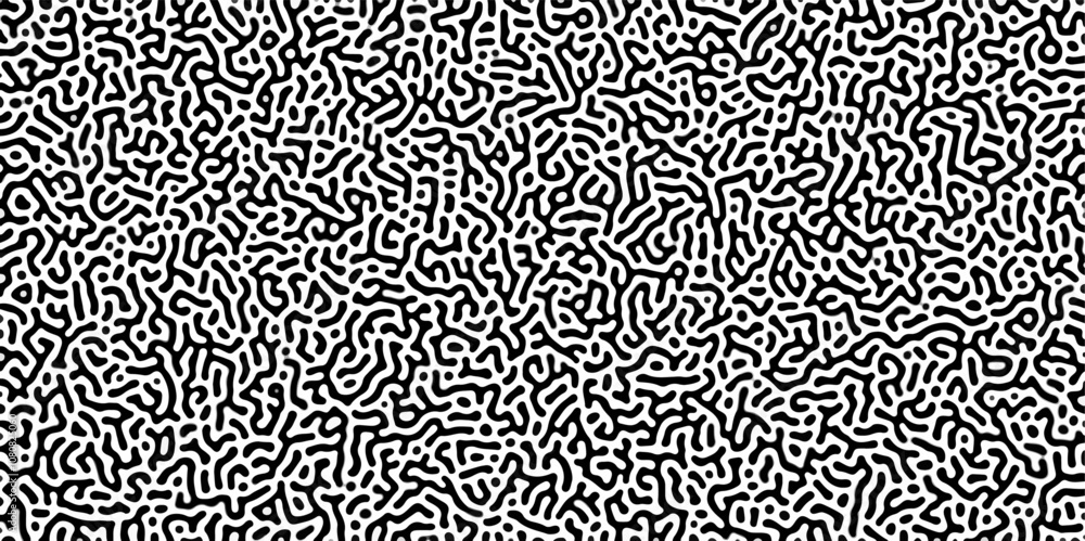 Organic seamless patterns with rounded lines Diffusion reaction background. Monochrome background of natural organic forms motion. Overlay template abstract Turing organic wallpaper background. Organic seamless patterns with rounded lines Diffusion reaction background. Monochrome background of natural organic forms motion. Overlay template abstract Turing organic wallpaper background.