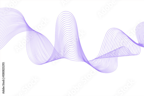 Wave with lines created using blend tool