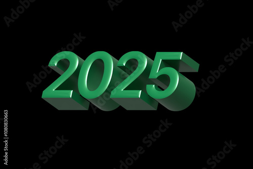 3d 2025 and New Year logo