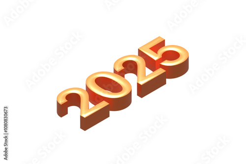 3d 2025 and New Year logo