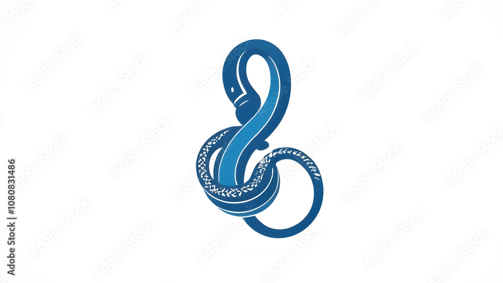 Serpentine Logo with Nature Elements Serpentine Logo with Nature Elements