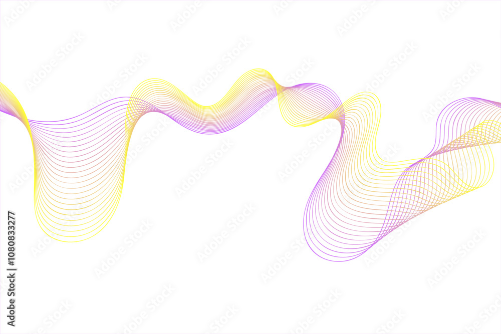 Abstract flow wave lines background Futuristic technology