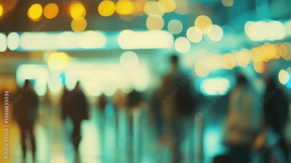 Blurred View of a Busy Airport Security Line with Passengers Waiting to be Checked in a Modern Travel Environment Blurred View of a Busy Airport Security Line with Passengers Waiting to be Checked in a Modern Travel Environment