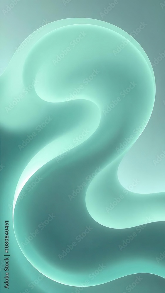 Abstract background featuring a smooth light green wave design, smooth, design, texture Abstract background featuring a smooth light green wave design, smooth, design, texture