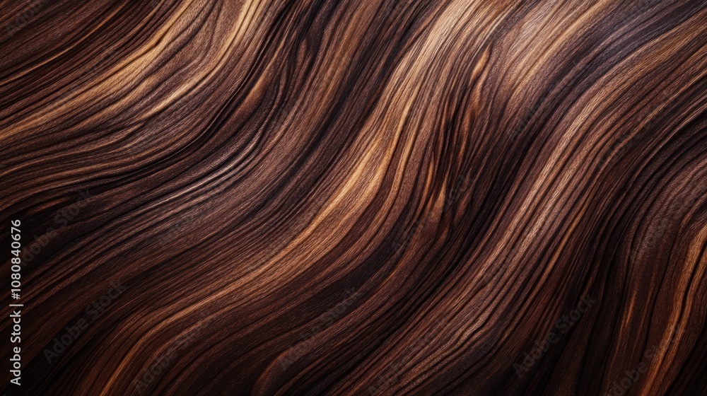 Close-up of Wavy Wooden Grain Close-up of Wavy Wooden Grain