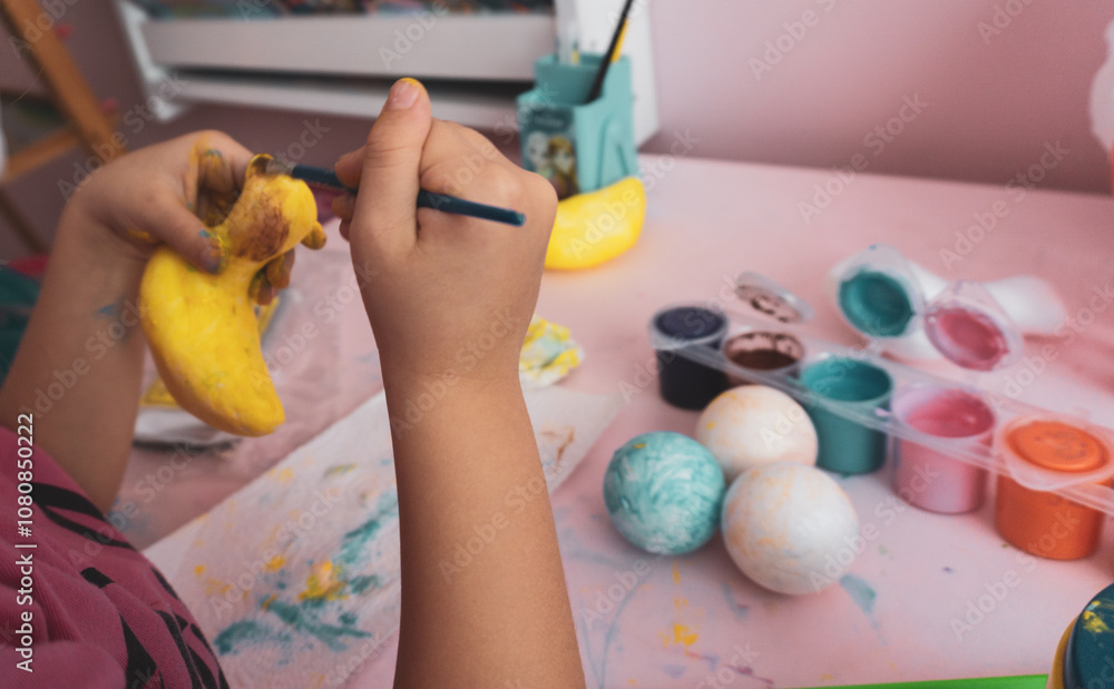 Child Painting with Watercolors
Child Painting with Watercolors