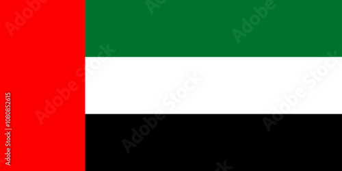 United Arab Emirates Flag. UAE Flag. UAE National Day. Vector illustration