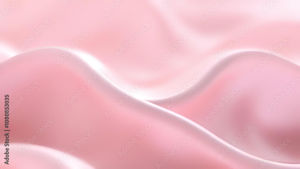 Obraz premium 3d render wavy cramic light soft waving background. Ai generated image