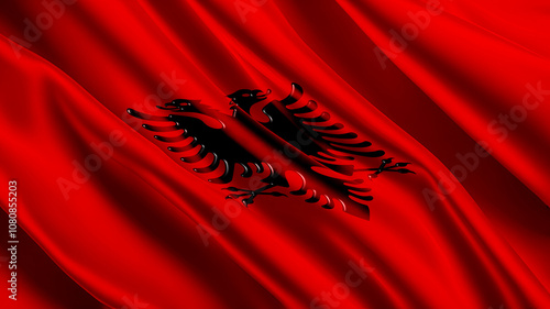 albanian flag for national Day or Independence Day of albania photo