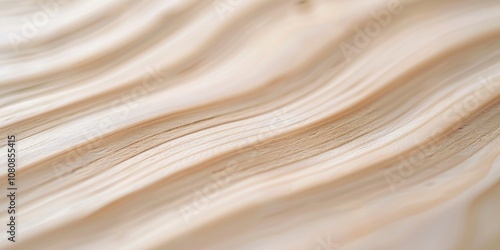 A closeup of the surface texture of pine wood, showcasing its natural grain patterns and soft tones