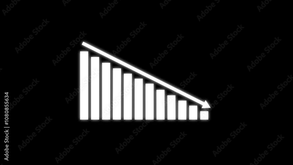 Animated down graph icon designed in flat icon style, business or finance concept icon. Finance, Business Info graphic animation, Bar graph. business loss concept Animation. Animated down graph icon designed in flat icon style, business or finance concept icon. Finance, Business Info graphic animation, Bar graph. business loss concept Animation.
