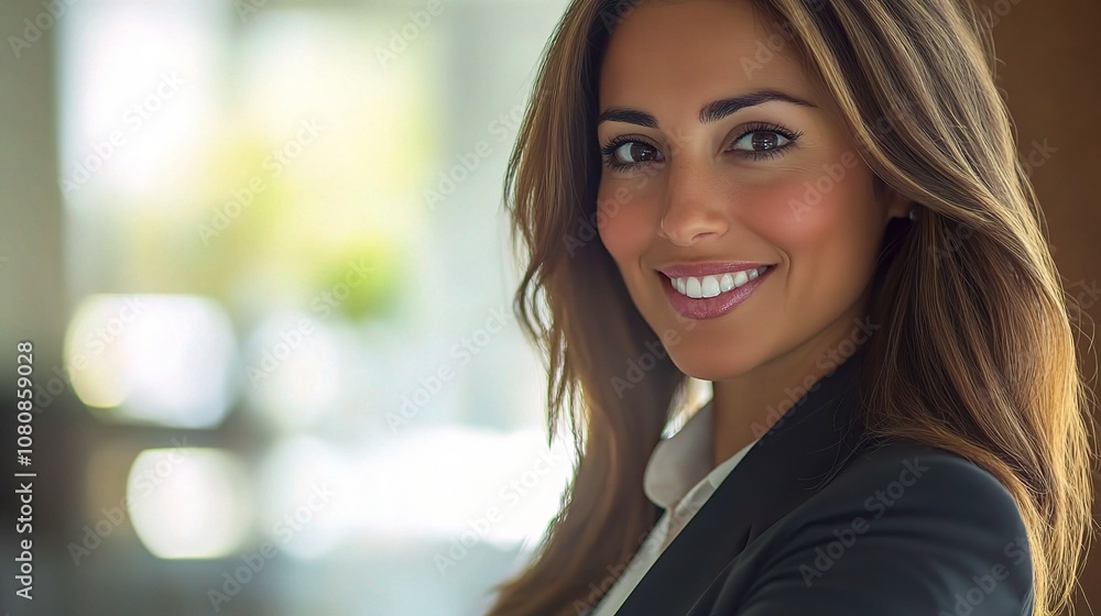 Confident Female Executive Leading a Team During a Business Meeting in a Modern Office Environment with Natural Lighting Confident Female Executive Leading a Team During a Business Meeting in a Modern Office Environment with Natural Lighting