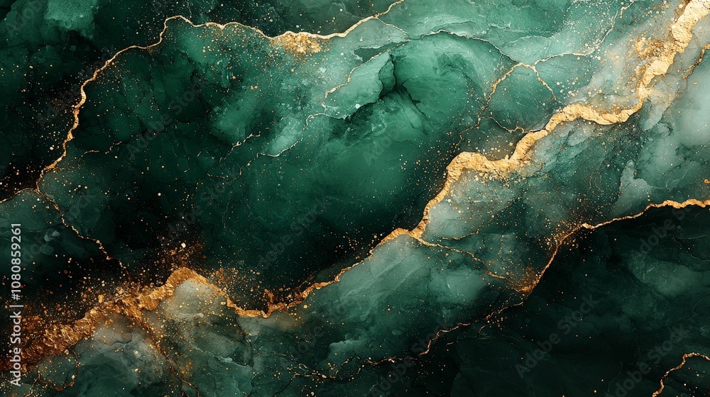 A vibrant abstract design featuring green hues and golden accents, ideal for backgrounds. A vibrant abstract design featuring green hues and golden accents, ideal for backgrounds.