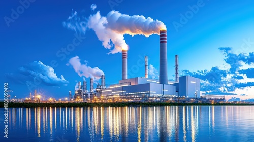 Exploring Decarbonization Pathways for Achieving Net Zero Emissions: A Modern Industrial Landscape with Pollution and Reflections on Water