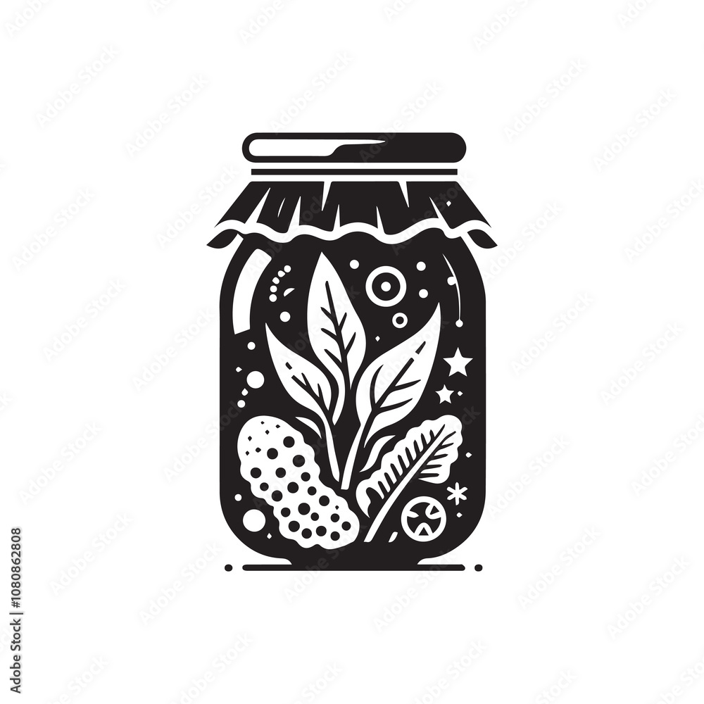 Simple Vector Icon of a fermented vegetables – Logo Design Illustration Simple Vector Icon of a fermented vegetables – Logo Design Illustration