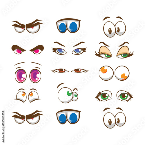 Collection of Cartoon Eye Expressions 