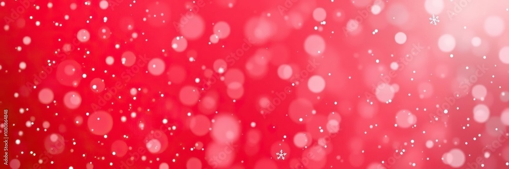 A gentle flurry of small snowflakes settles on a bright red gradient background in a magical and festive winter environment, magical, intricate, whimsical A gentle flurry of small snowflakes settles on a bright red gradient background in a magical and festive winter environment, magical, intricate, whimsical