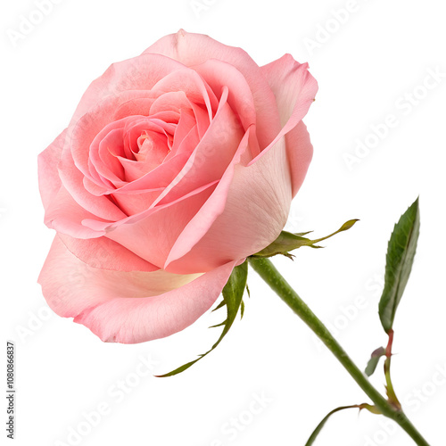 pink rose isolated on white background