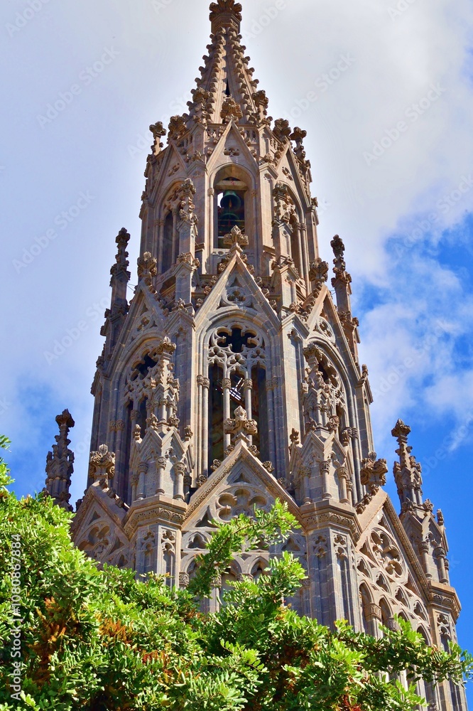 Fototapeta premium landscape of the historic center of the city of Arucas in Canary Islands, Spain