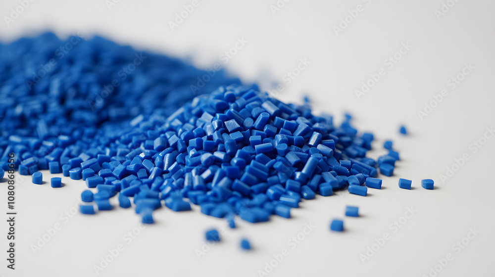 Blue Plastic pellets Background Close-up Plastic granules Polymer plastic beads resin polymer Blue Plastic pellets Background Close-up Plastic granules Polymer plastic beads resin polymer