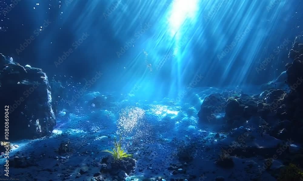 custom made wallpaper toronto digitalUnderwater Cave with Sun Beams