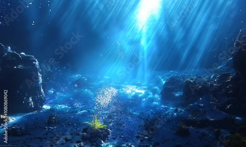 Wallpaper Mural Underwater Cave with Sun Beams Torontodigital.ca