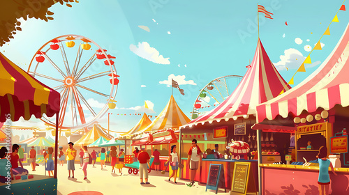 A Bustling City Market with Stalls Selling Traditional Goods, Handcrafted Items, and Local Delicacies, Showcasing the Rich Culture and Vibrant Energy of an Authentic Urban Marketplace

