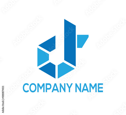 Vector logo of a system integration company Geometric Icons Design Elements Collection,IT Company logo design.