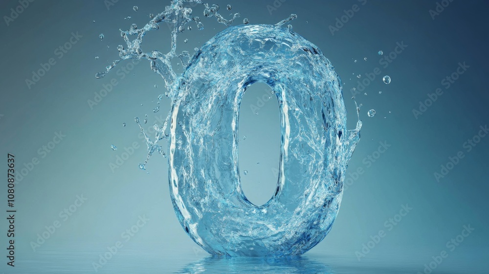 Water Splash Forming Number Zero - Abstract Photography Water Splash Forming Number Zero - Abstract Photography