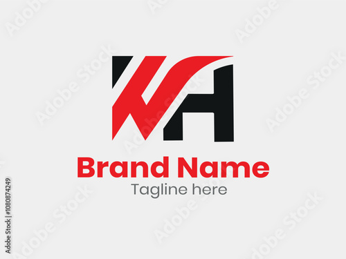 Free Download Letter W H logo design vector editable business brand identity - GFXLoad