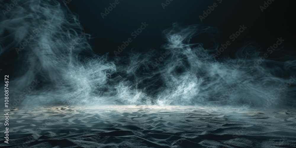 Abstract technology background, Empty dark cement floor, studio room with smoke floating up the interior texture, wall background, spotlights, laser light, digital future technology concept Abstract technology background, Empty dark cement floor, studio room with smoke floating up the interior texture, wall background, spotlights, laser light, digital future technology concept
